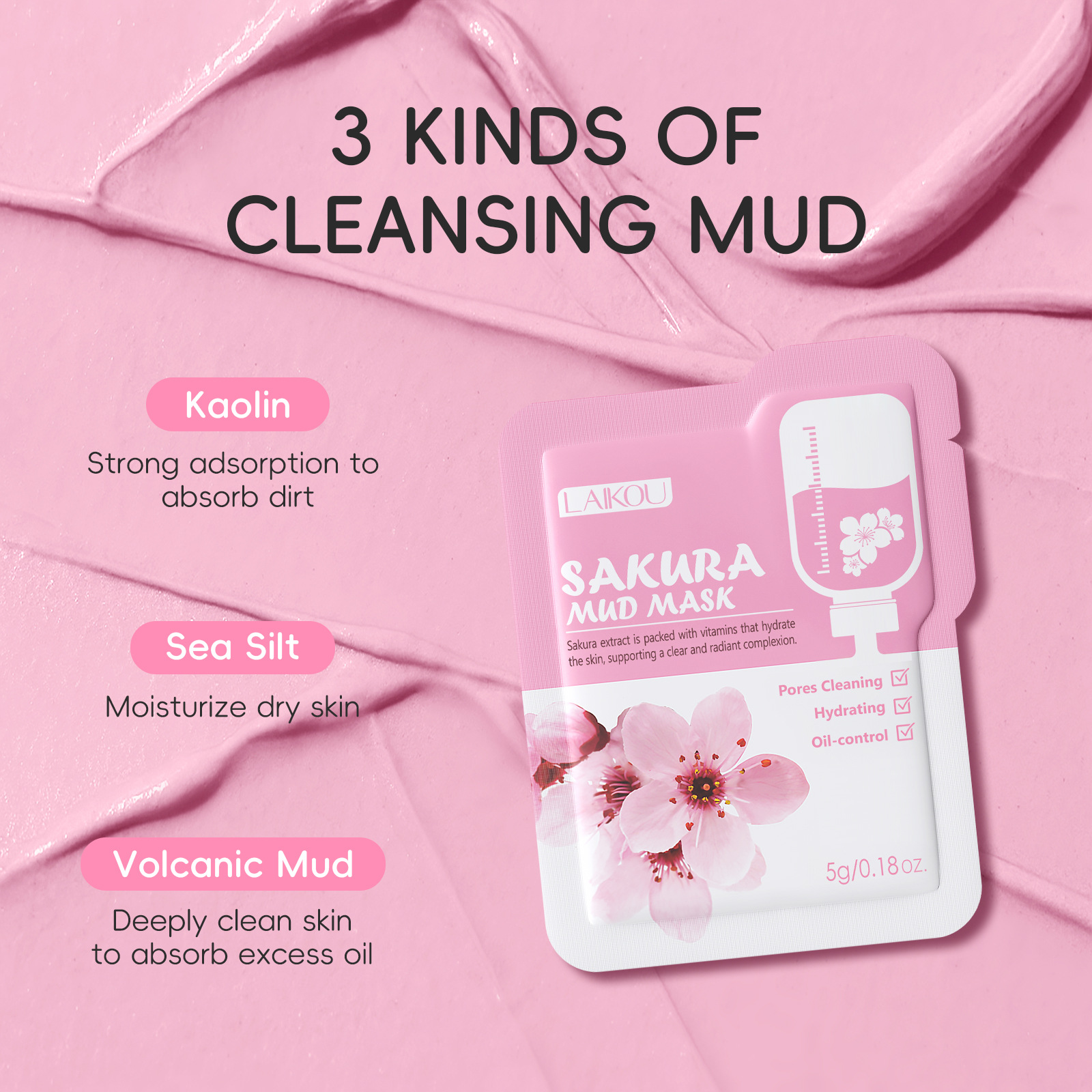 Laikou Sakura Clay Mask Trial  – обзор и цена Dust Mask Construction