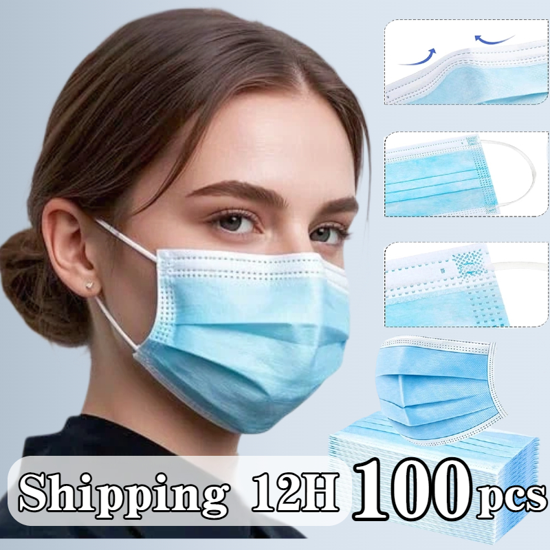100pcs blue disposable protect – обзор и цена Disposable Mask Blue