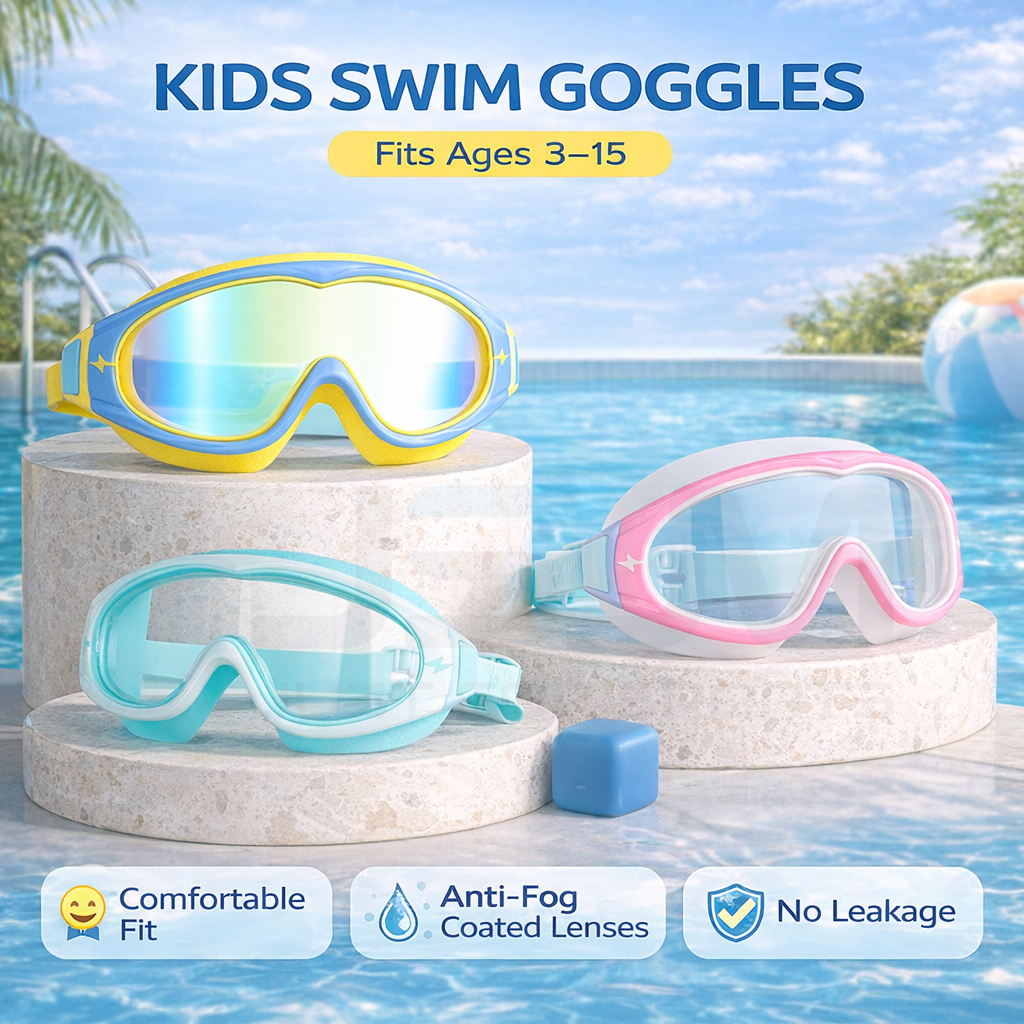 JSJM Kids Swimming Goggles Big – обзор и цена Silicone Mask Bracket
