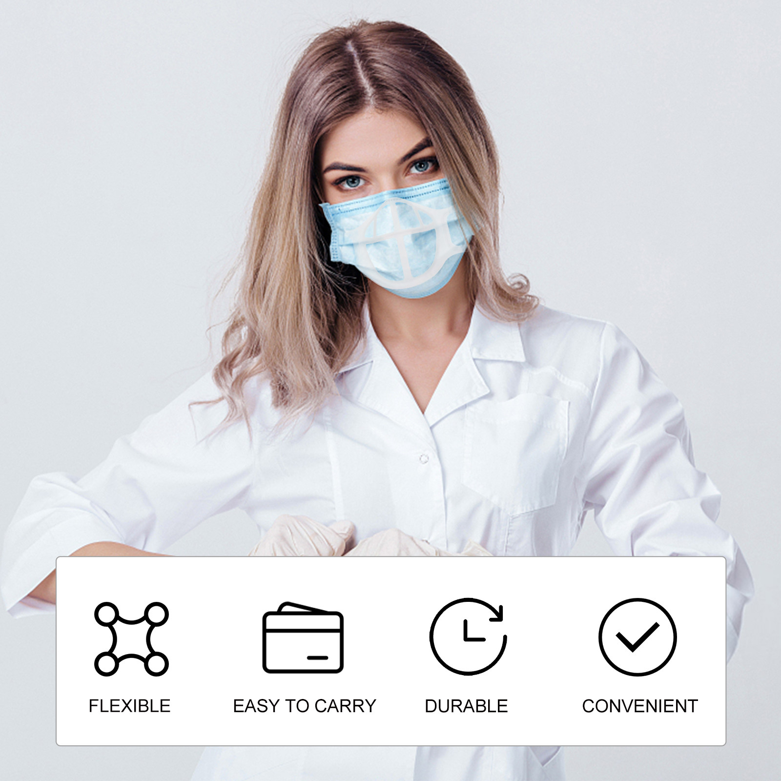 5Pcs Silicone Mask Brackets Co – обзор и цена Silicone Mask Bracket