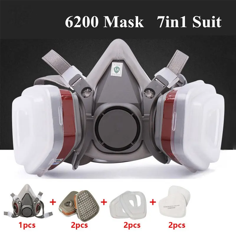 7in1 Gas Proof Half Face Mask  – обзор и цена Respirator Half Face