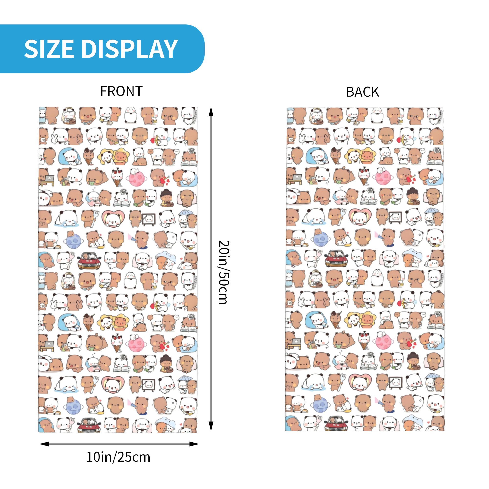 Custom Bear Cartoon Peach And  – обзор и цена Neck Gaiter Face Cover