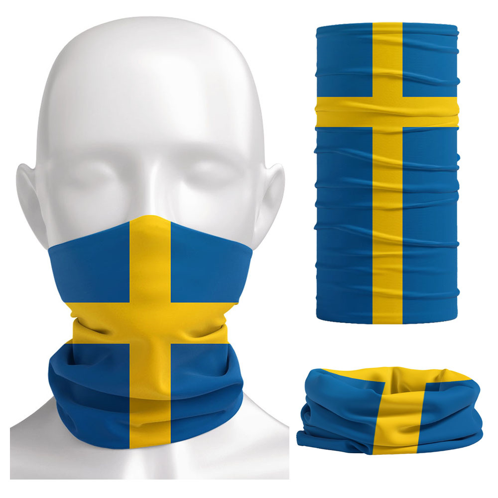 Sweden Flag Printed Bandana He – обзор и цена Neck Gaiter Face Cover