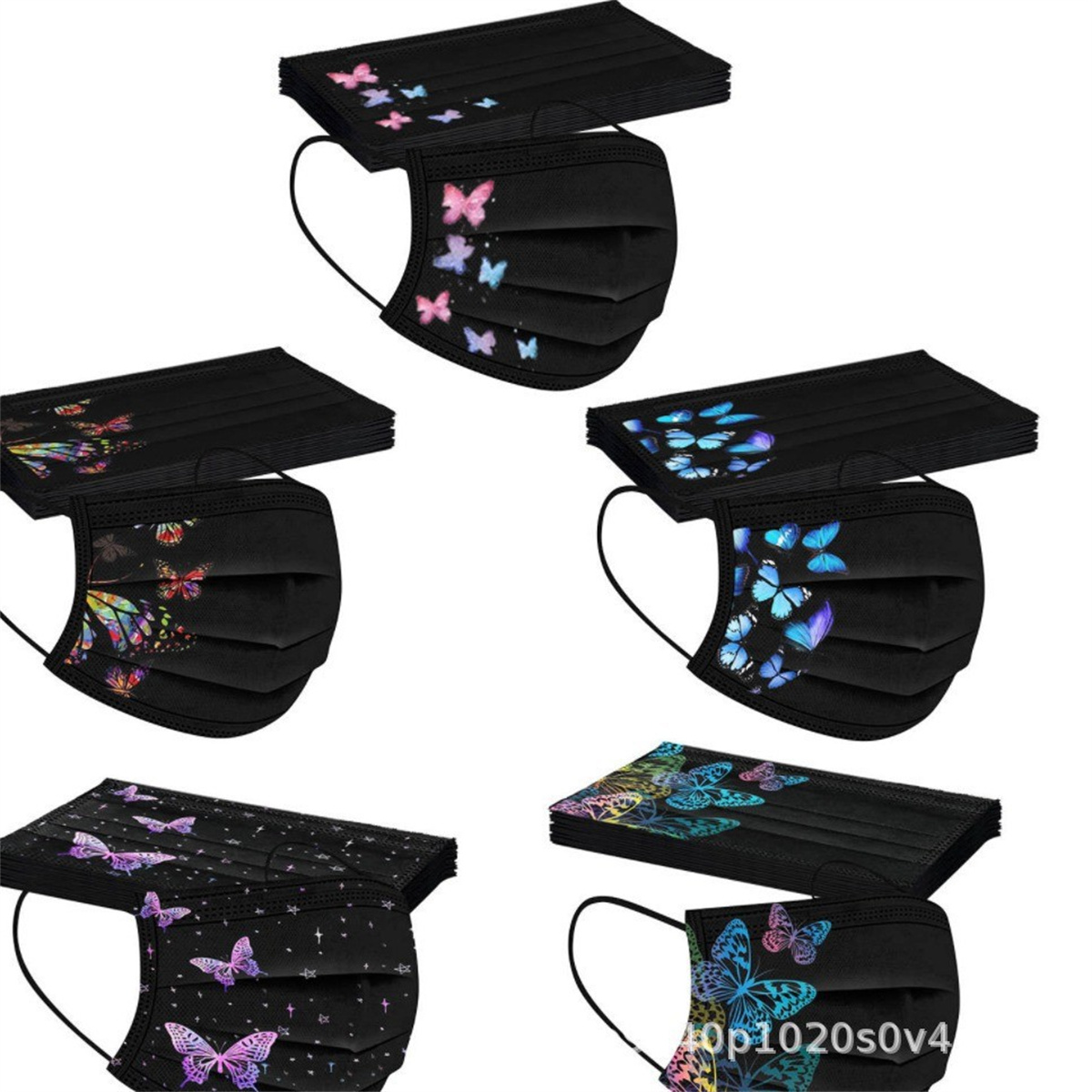 50pcs colorful butterfly print – обзор и цена Disposable Surgical Mask