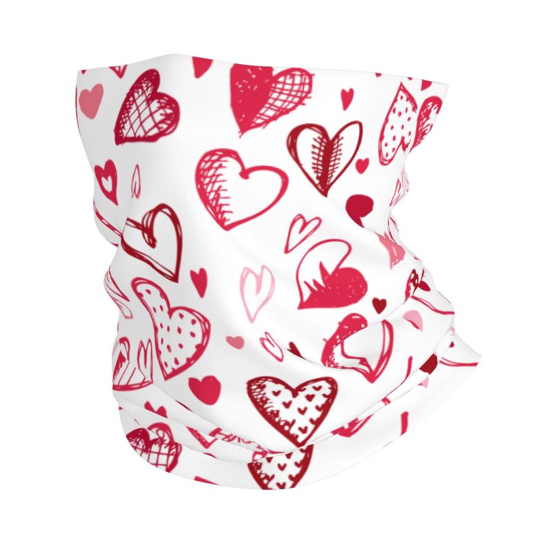 Pink Red Love Hearts Bandana N – обзор и цена Neck Gaiter Face Cover