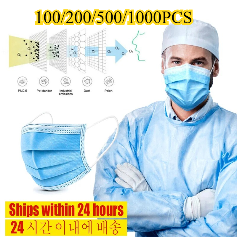 3-Layer Disposable Face Mask-A – обзор и цена Disposable Mask Blue
