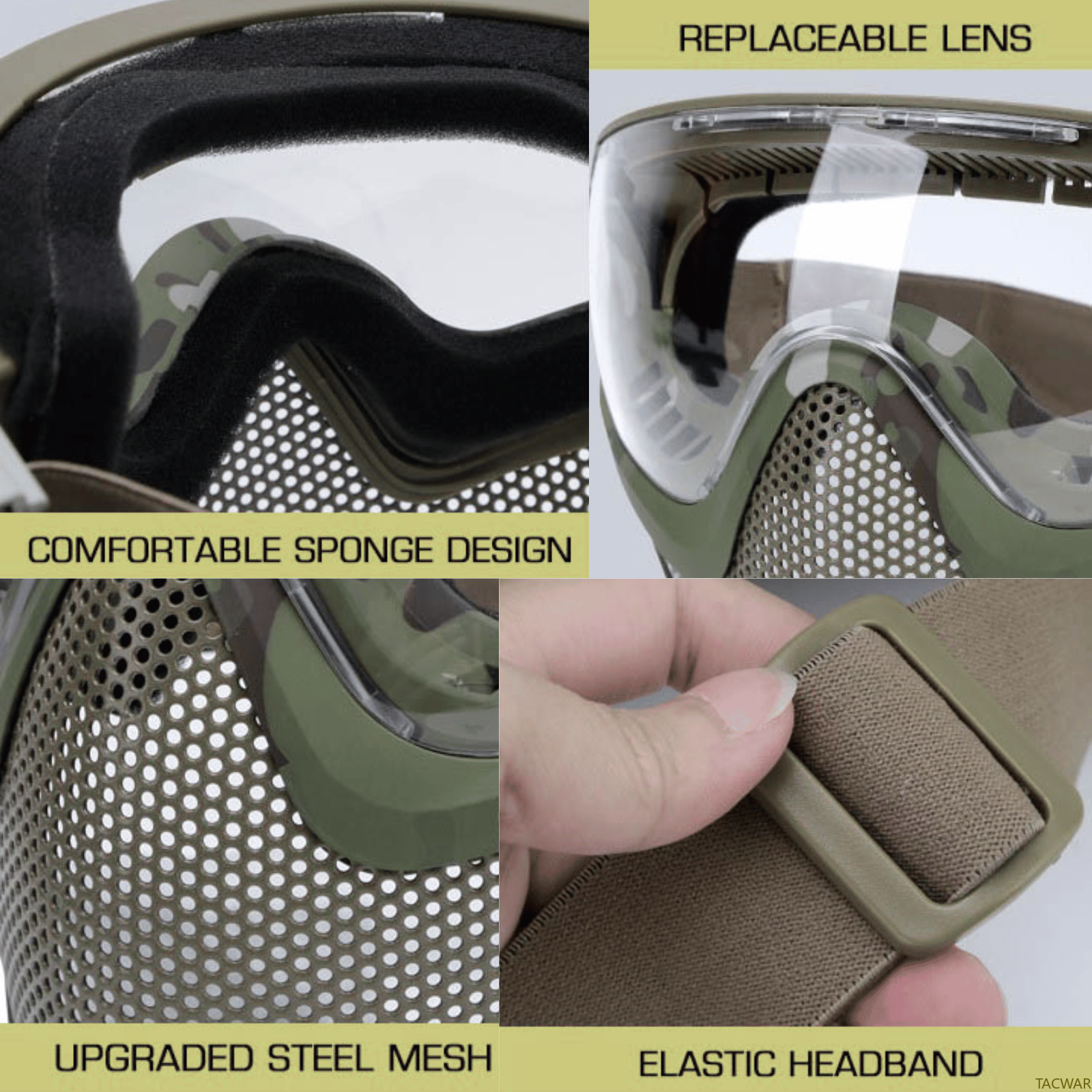 Airsoft Steel Mesh Mask Full F – обзор и цена Anti Pollution Mask