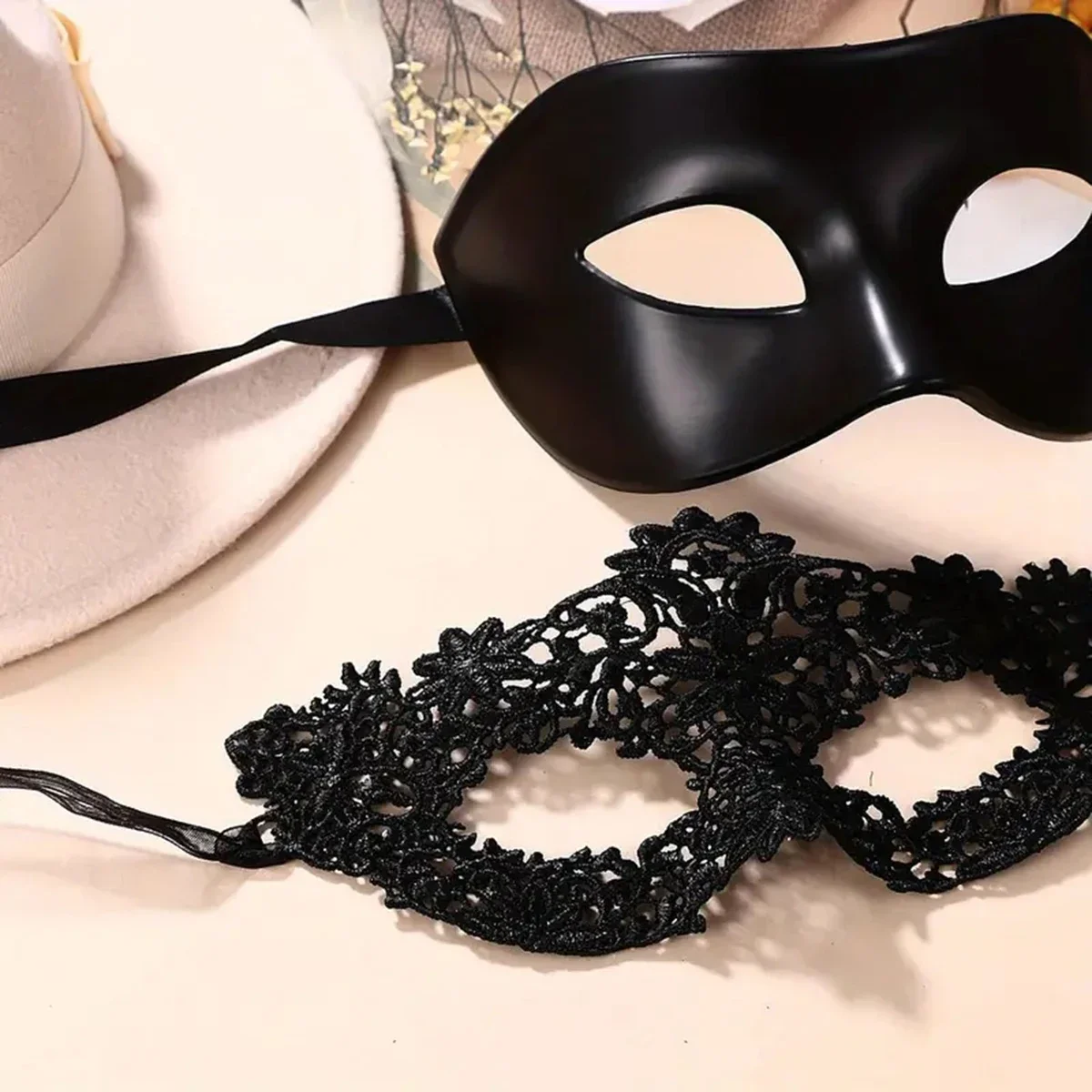 2pcs Elegant Black Lace Masque – обзор и цена Black Face Mask Pack